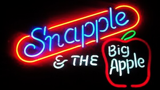 Snapple and the Big Apple Neon Sign